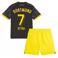 Borussia Dortmund Giovanni Reyna #7 Auswärts Trikotsatz Kinder 2023-24 Kurzarm (+ Kurze Hosen)